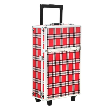 KUFER KOSMETYCZNY S-015 RED GRID